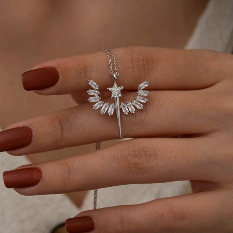 Angel and star necklace