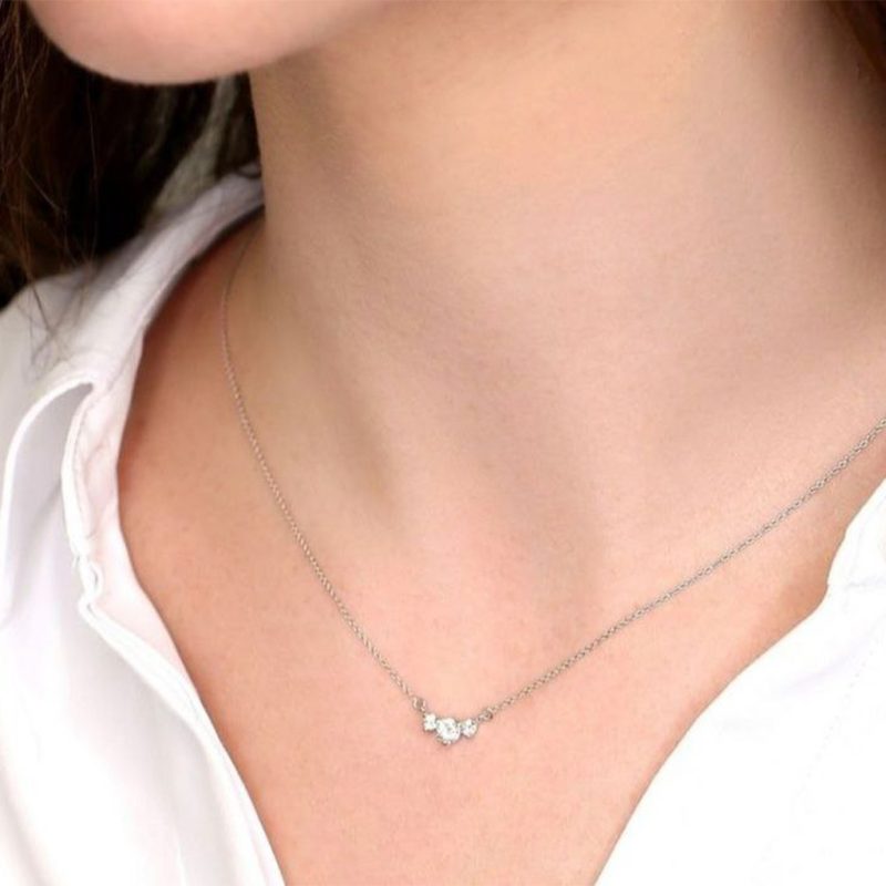 White zircon necklace